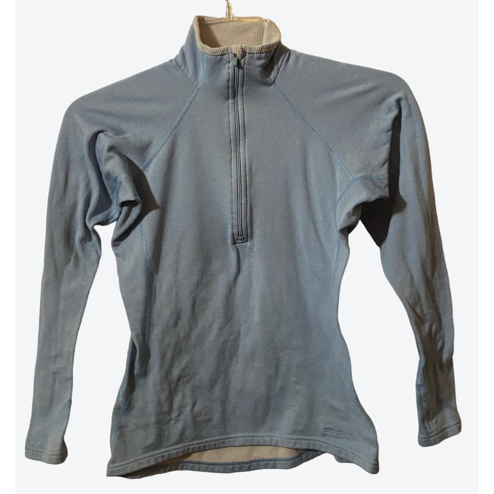 Patagonia Women's XS 1/4 Zip Capilene Performance Baselayer Top Light Blue